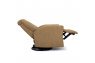 Qualitex Monument RV Swivel Recliner, Ultimate Leather, Powered Headrest, Power Recline, Fawn