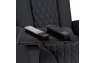 Qualitex Monument RV Swivel Recliner, Ultimate Leather, Powered Headrest, Power Recline, Midnight Black