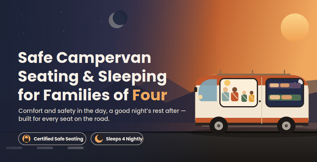 Safe Campervan Seating and Sleeping for Families of Four 